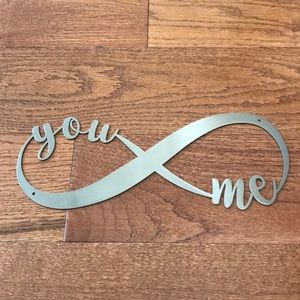 You and me infinity sign metal